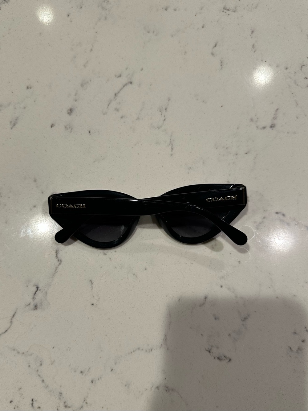 Coach Black Narrow Cat-Eye Sunglasses